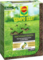 COMPO SAAT Nachsaat-Rasen - Für Lücken Und Kahle Stellen - Zuverlässiger Nachsaatrasen - Hochwertige Saatgutmischung Mit Premium-Mantelsaat - 2 Kg Für 100 M²