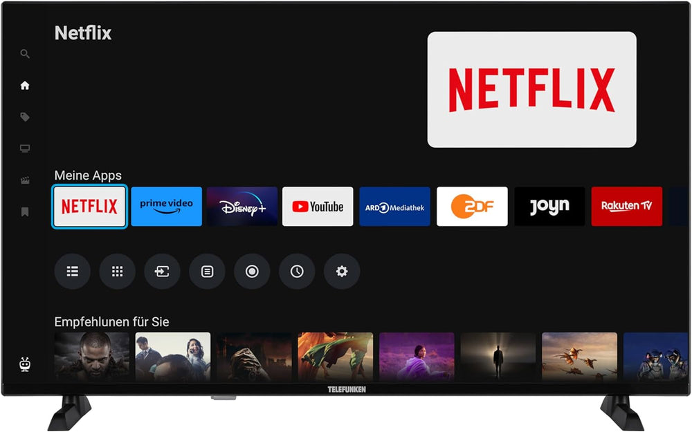 Televizor inteligent TELEFUNKEN de 40 de inci, cu tehnologie TiVo Full HD, HDR TV cu tuner triplu și 6 luni de HD+ incluse, televizor LED XF40TP900S (2026)