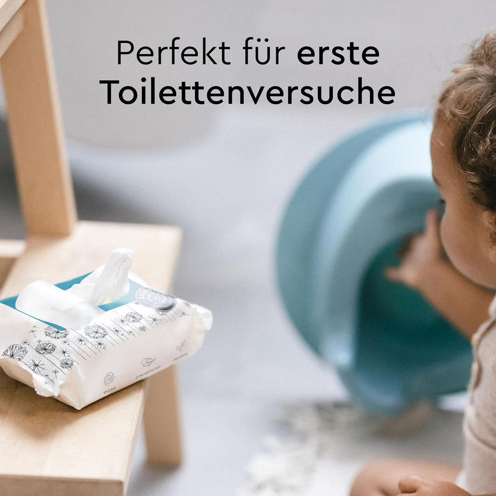 LILLYDOO toaletní vlhčené ubrousky 720 ks (12 x 60) 100% splachovací ubrousky bez plastu bez parfemace