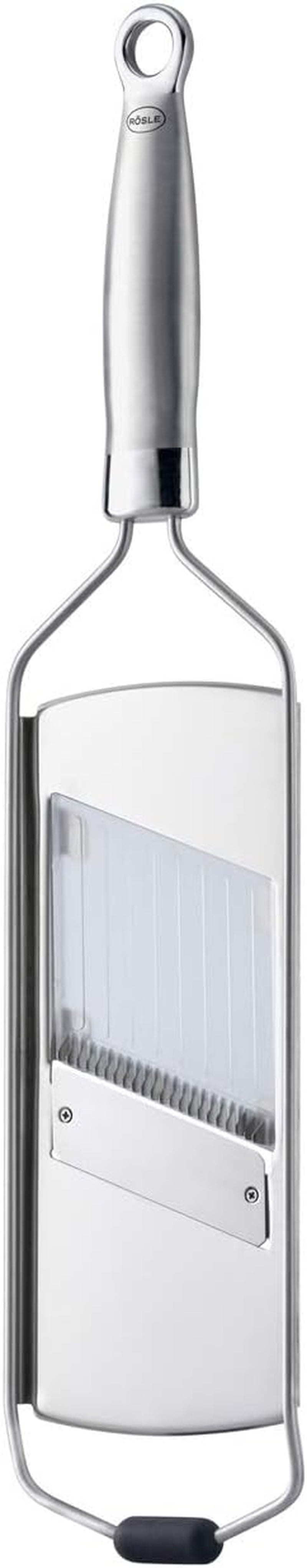 RÖSLE gurmánský kráječ Vysoce kvalitní kráječ na lanýže, jemné houby, parmazán, ředkvičky, tenké plátky, nerez 18/10 Škrabka RÖSLE Julienne