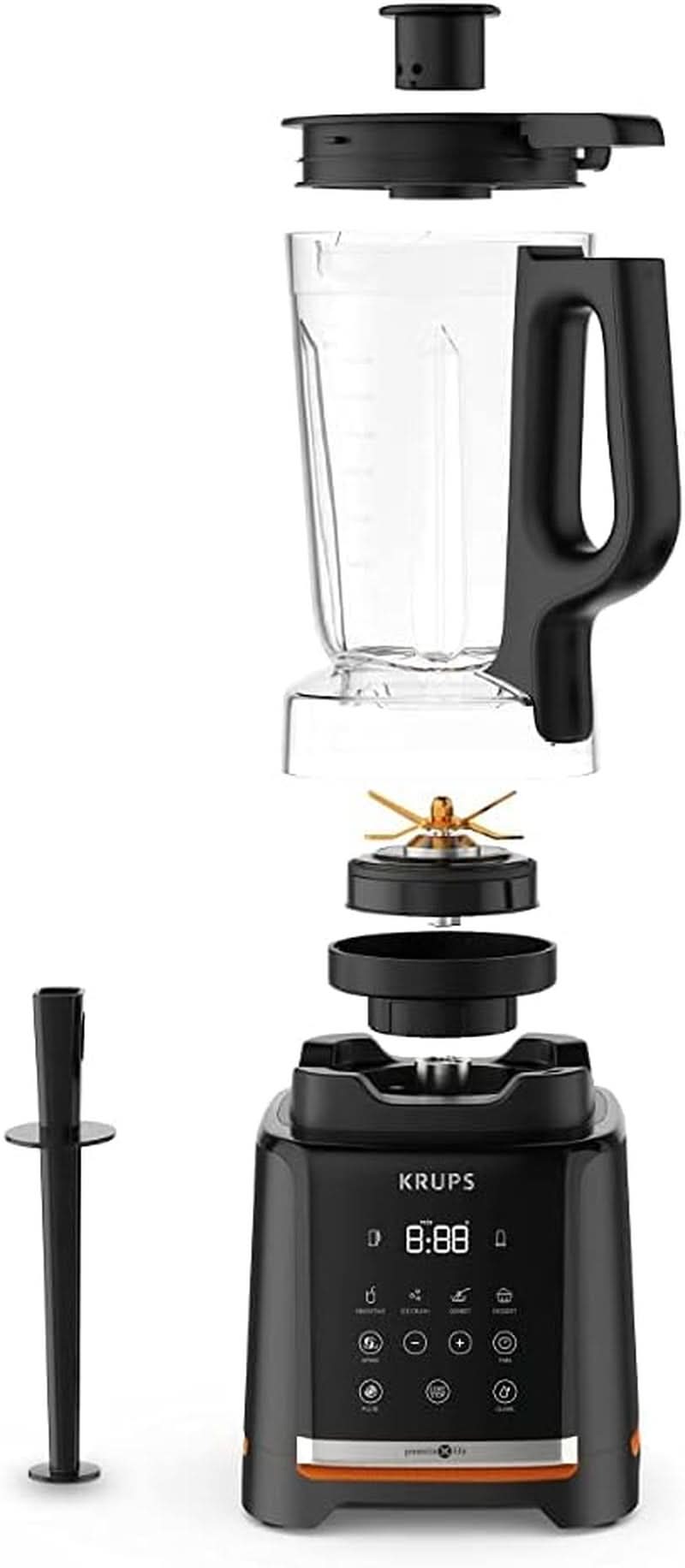 Krups Highspeed - Standmixer Infinymix KB9158 | 1600 W | 5 automatických programů + manuální nastavení | Tritanbehälter | Vč. Rezeptheft | Smoothie, koktejly, ledová tříšť | Schwarz Kitchen Naty Shop