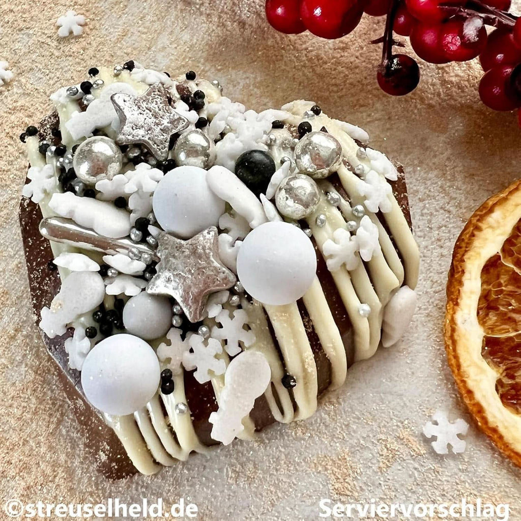 Streusel Hero, sprinkles fulgi de zăpadă, diverse cantitati Sprinkles Naty Shop