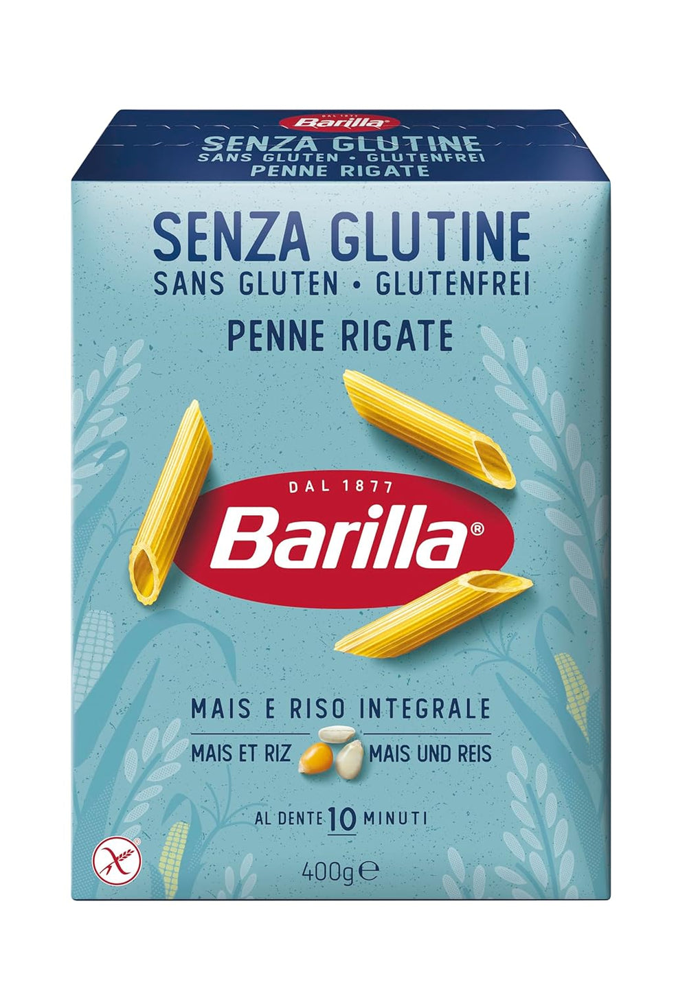 Barilla Penne Rigate bezlepkové těstoviny z lahodné kukuřice a rýže - ideální pro lidi s celiakií nebo intolerancí lepku (14 x 400 g)