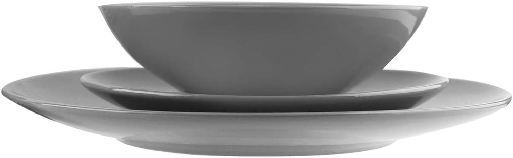 Geschirrservice Aus Steingut, 18-Teilig, Rauchiges Grau, Service Für 6 Personen Sady nádobí Naty Shop