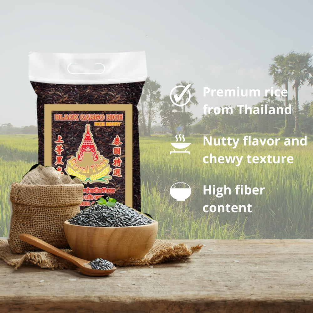 ROYAL THAI RICE - Dlouhozrnná černá rýže (rýžová zrna) - 1 x 1 kg