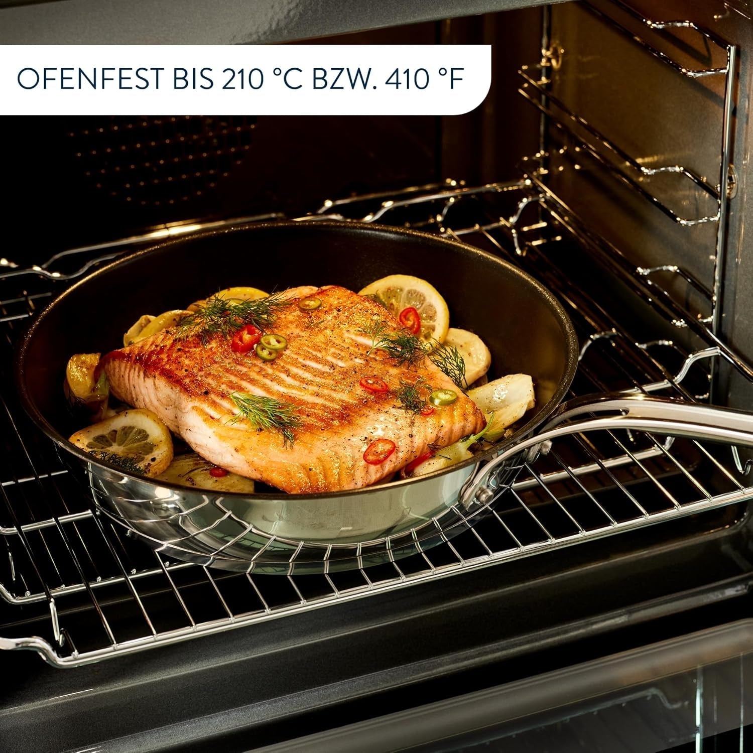 Tefal Jamie Oliver Cook'S Classics, nepřilnavý povrch, vhodné na indukci, vhodné do trouby, nerezová ocel, nýtovaná rukojeť Hrnce a pánve Naty Shop