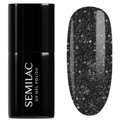 Semilac UV lak na nehty 394 Sparkling Midnight Date 7 ml - Tmavá noční obloha se třpytivým efektem - Kolekce Love Is In The Nails