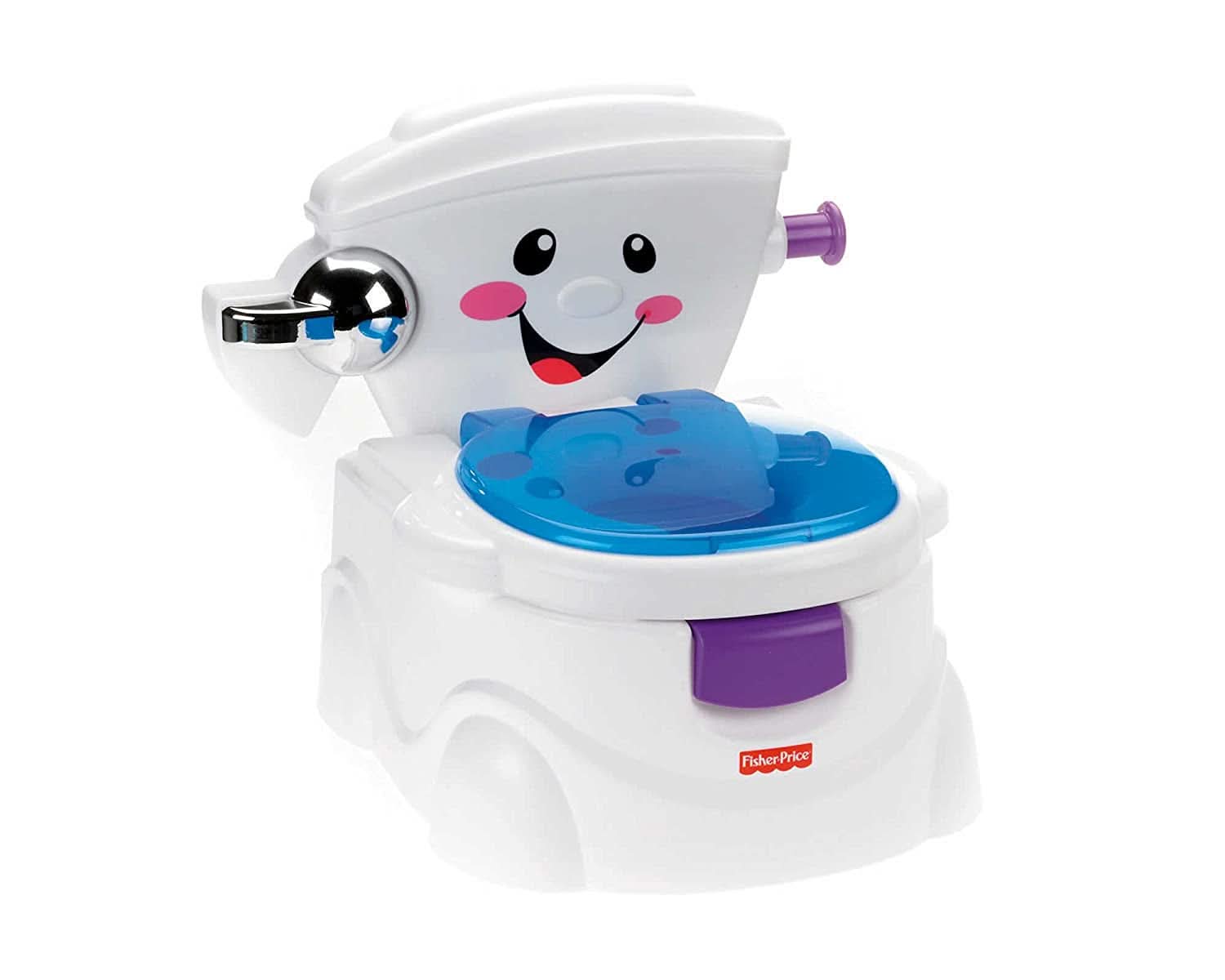Fisher-Price Meine Erste WC, Baby Töpfchen, Mit Musik & Lustigen Sätzen, Tragbare Baby Toilette, Abnehmbarer Toilettenaufsatz, Deutsche Version, Ab 1 Jahr, P4326 Příslušenství Jídlo a kojení Bebe Naty Shop