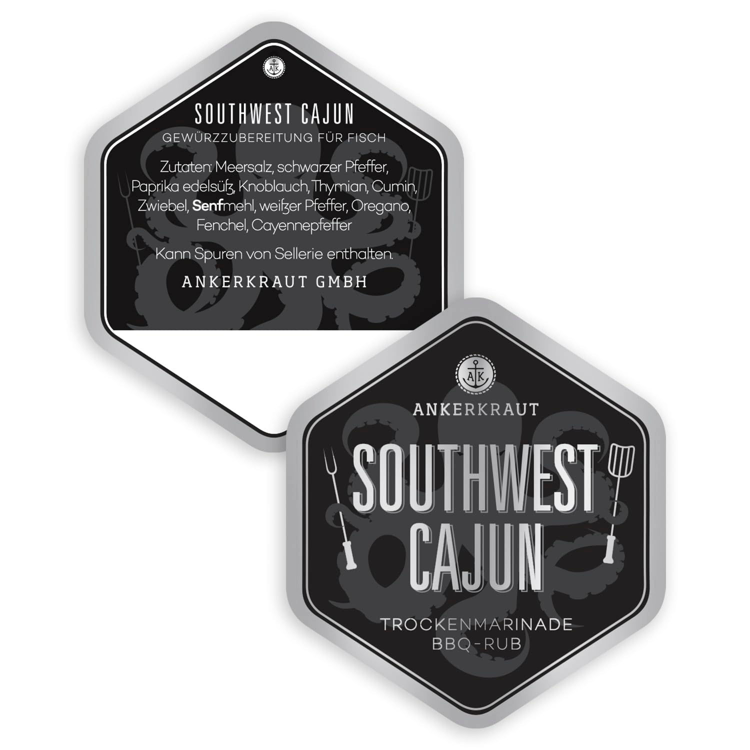 Ankerkraut Southwest Cajun, BBQ Rub Gewürzmischung zum Zubereiten von Gumbos und Jambalaya Gerichten, 170 g in Streuer
