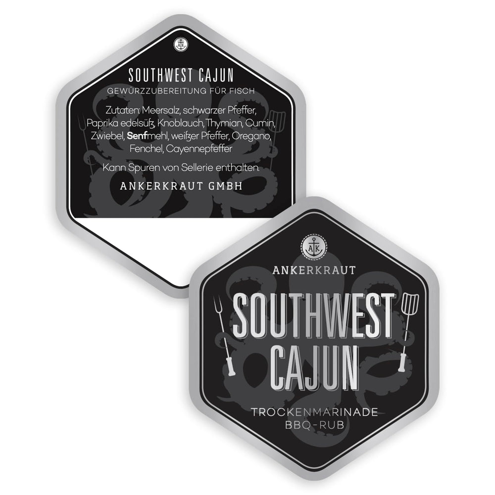 Ankerkraut Southwest Cajun, BBQ Rub Gewürzmischung zum Zubereiten von Gumbos und Jambalaya Gerichten, 170 g in Streuer