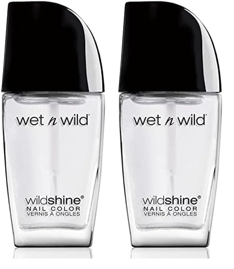 Lak na nehty Wet n Wild Wild Shine, bez formaldehydu, toluenu a ftalátů, dlouhotrvající rychleschnoucí formule, růžová Tickled (2 balení)