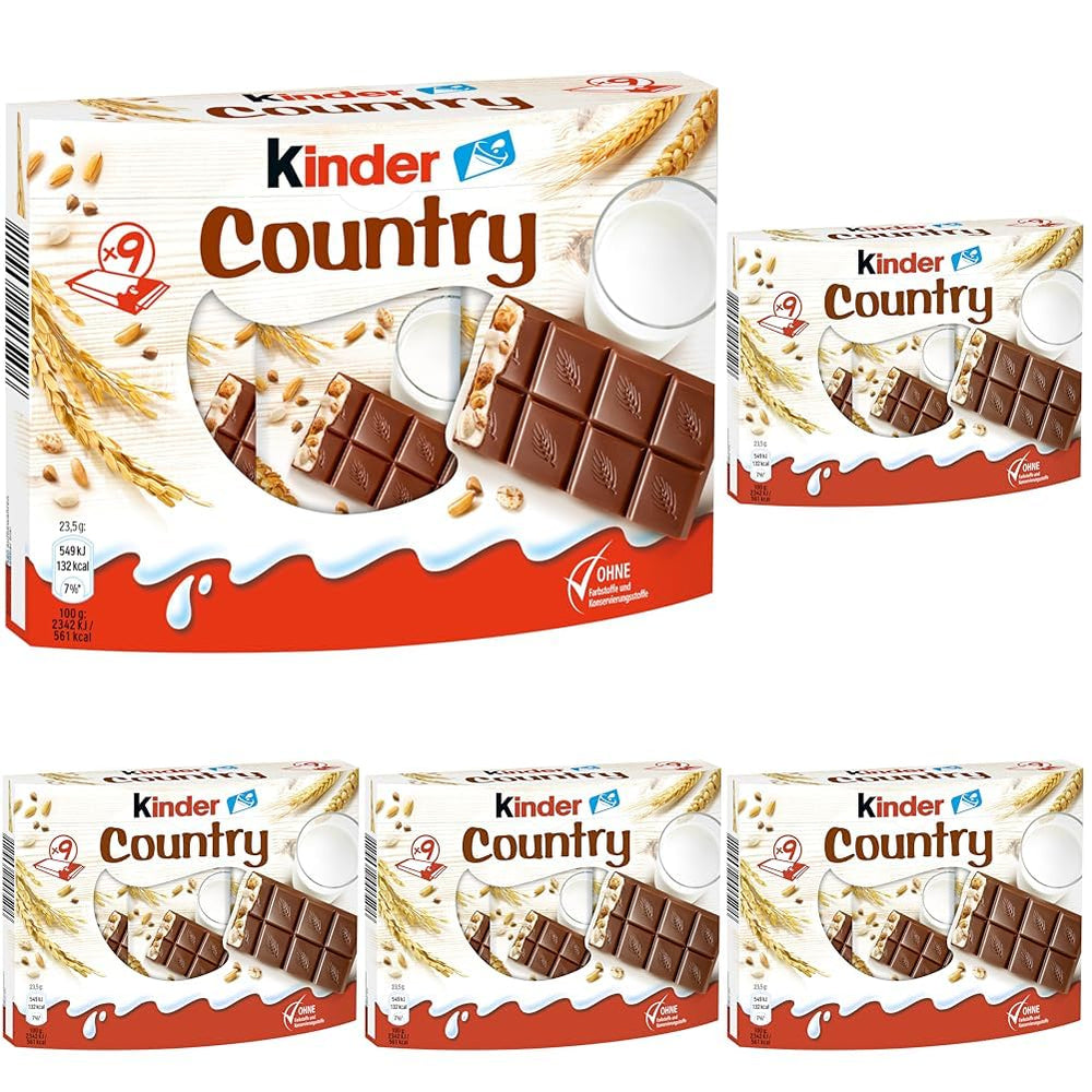 Tyčinky Kinder Country, 9 tyčinek, 212 g