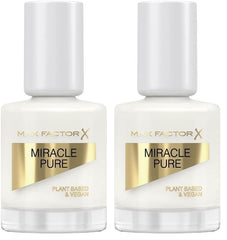 Max Factor Miracle Pure Nail Color 155 Coconut Milk Vegan Long Lasting Quick Dry Lak na nehty 12 ml (2 balení)