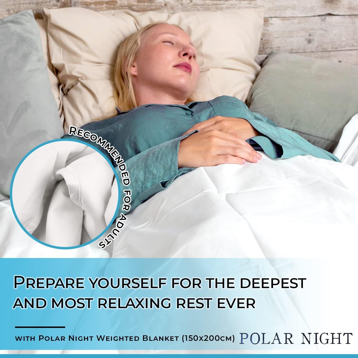 Zátěžová přikrývka pro dospělé 150 X 200 Cm, 7Kg - Zátěžová přikrývka pro hluboký spánek, těžká přikrývka, terapeutická přikrývka ze 100% bavlny, relaxační přikrývka Oeko-Tex® 100 Comforter Standardní postele a přikrývky Polar Night