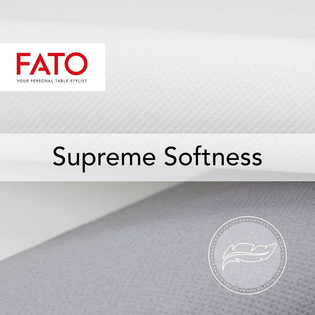 , Șervețele de hârtie de unică folosință, moi și delicate, pachet de 40 de șervețele, dimensiune 38X38 pliate în 4, 2 straturi, culoare albă, 100% hârtie din celuloză pură, certificate Fsc (pachet de 3)