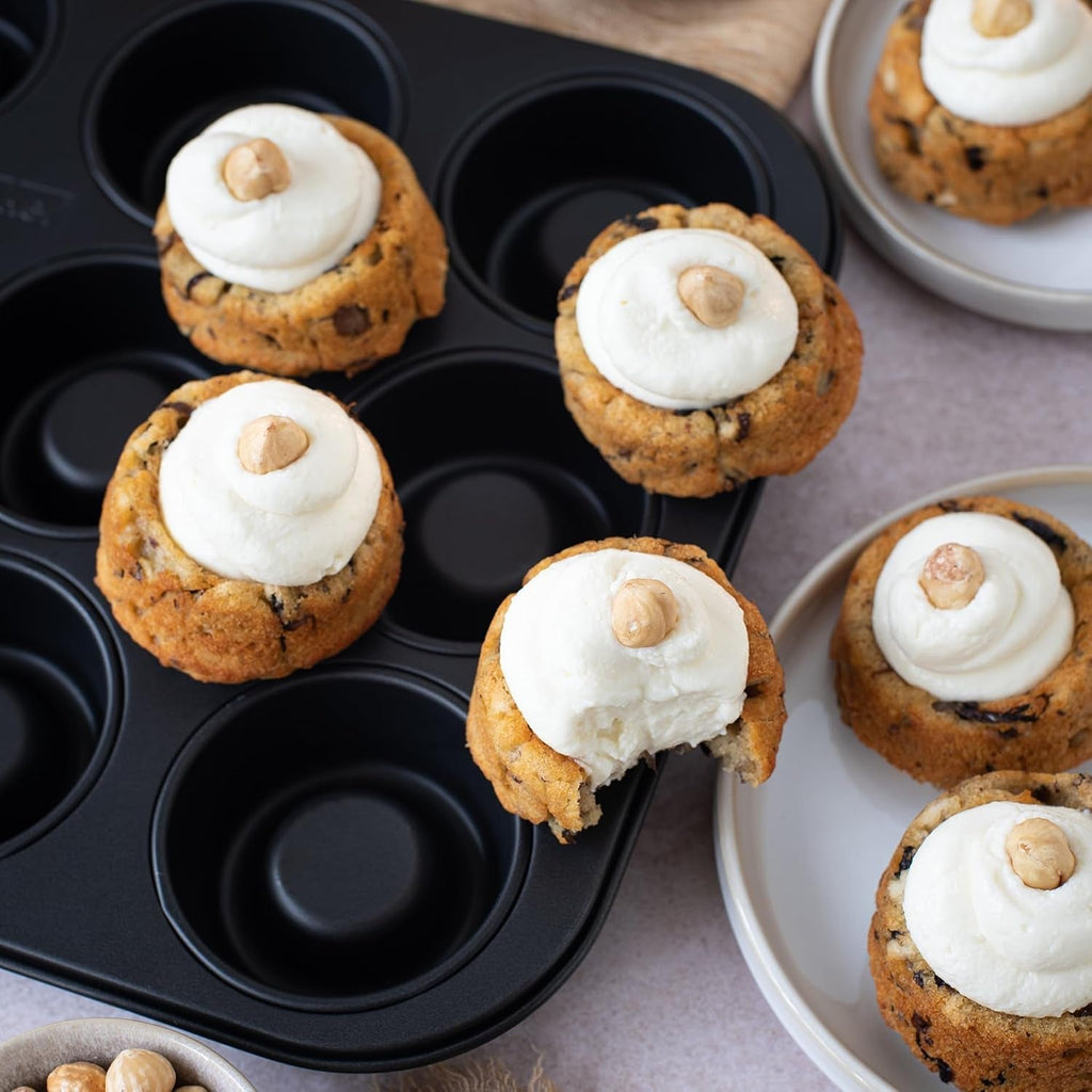 Zenker Cup-Cake-Backblech 12Er Set – Premium Antihaftbeschichtung, Für Perfekte Cupcakes, 385X265X30Mm, Hitzebeständig Bis 230°C Matrite si tavi pentru copt Naty Shop