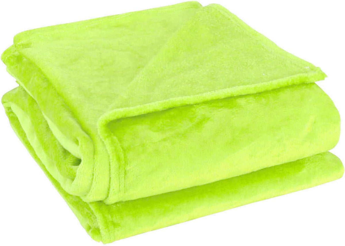 Sourcing Map Cosy pătură cuvertură de pat Soft & cald fleece pătură ca canapea pătură Canapea pătură Living și cuddly pătură Pătură de lână din catifea moale pluș măr verde 150X200Cm Paturi si Cuverturi uxcell Măr verde 150X200Cm