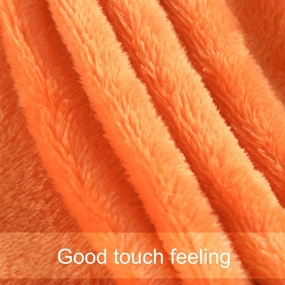 Sourcing Map Cozy deka přehoz Měkká a teplá fleecová deka jako pohovka Deka Deka Obývací pokoj a plyšová deka Měkká plyšová vlněná deka Oranžová 150X200Cm Postele a deky Besuche den uxcell-Store