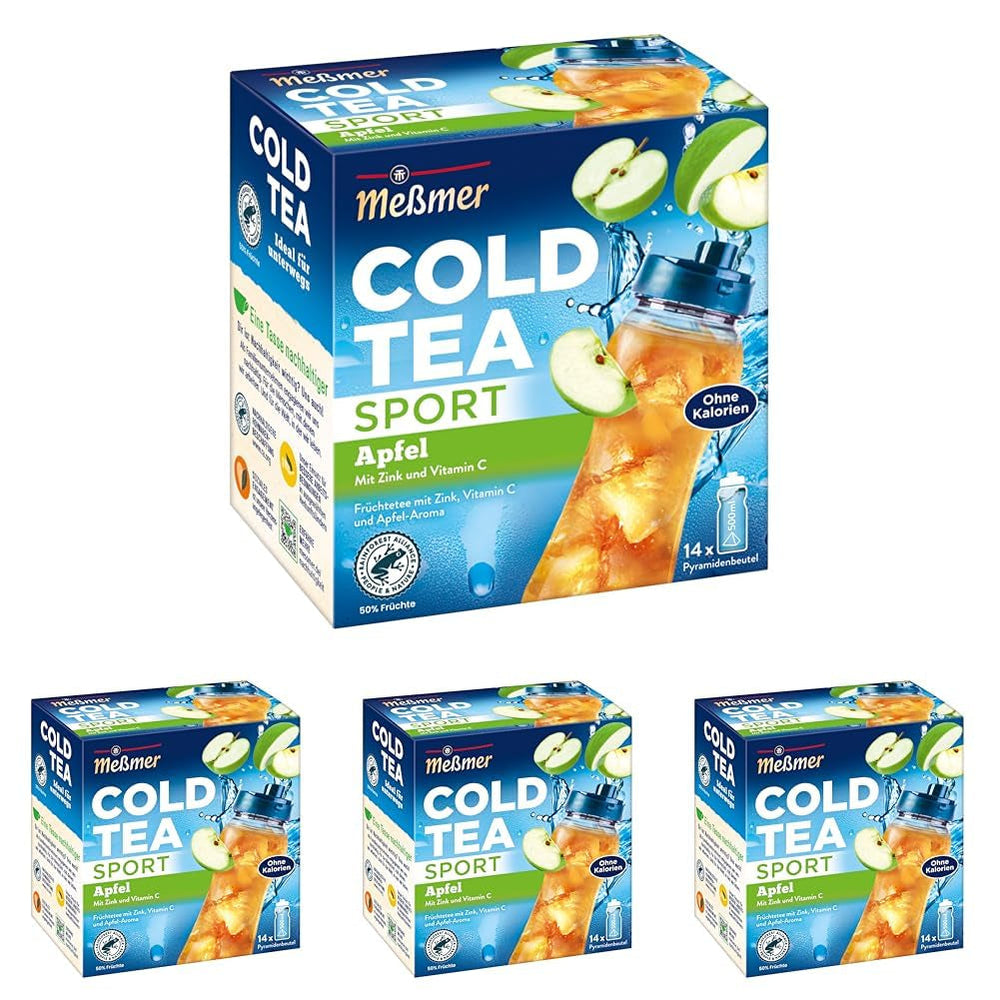 Meßmer Cold Tea Sommer-Beere | 14 pliculețe piramidale | Fără gluten | Fără lactoză | Vegan
