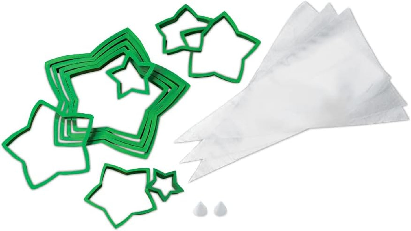 Wilton 2104-5919 Set de tăieturi pentru brad de turtă dulce, plastic, verde