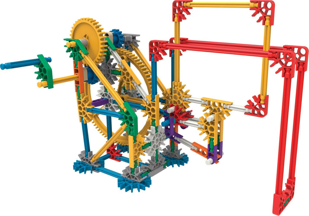 MINT-Forschung Getriebe-Baukastenset, K'NEX Bildung, Basic Fun, 79318, Lernset mit 3 funktionenden Designs, Technik für Kinder, Konstruktionsspielzeug für Jungen und Mädchen From 8 Jahren