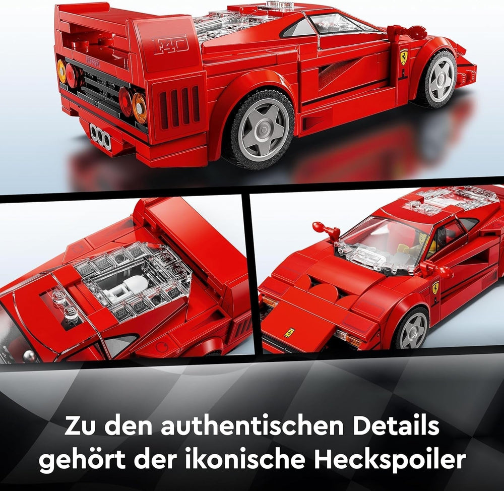 LEGO Speed Champions Ferrari F40 Super sportovní auto, sada se sestavitelným autíčkem a minifigurkou řidiče, sbírka stavebnic pro děti, dárek pro chlapce a dívky 76934 Stavebnice Besuche den LEGO-Store