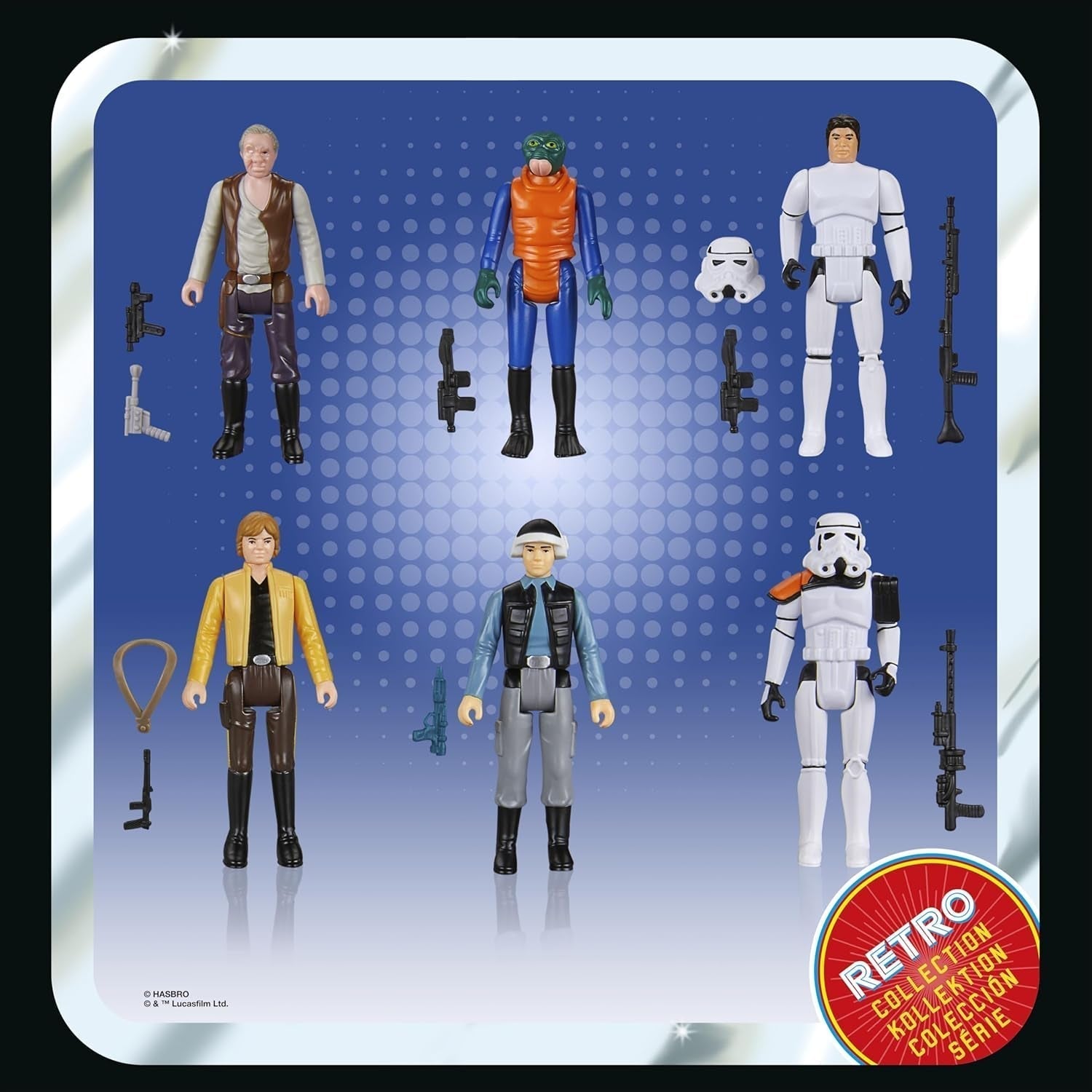 Star Wars Retro Collection Star Wars: O nouă speranță Multipack, 6 figurine de acțiune, 9,5 cm Action figures Naty Shop