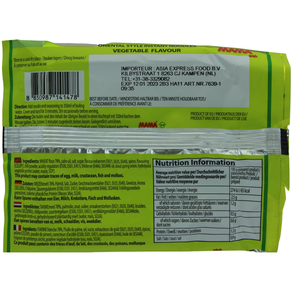 MAMA - Instantní nudle se zeleninou, balení 30 ks (30 x 60 g)