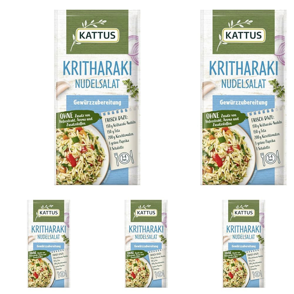 - Krithraki-Nudelsalat Gewürzzubereitung | Koření na 3-4 porce | Ohne Zusatz von Fefeextrakt, Aroma und Zusatzstoffen | 12 g v sáčku