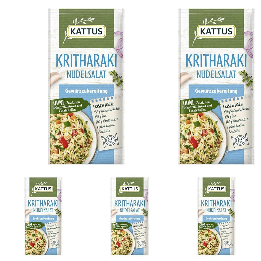 - Krithraki-Nudelsalat Gewürzzubereitung | Koření na 3-4 porce | Ohne Zusatz von Fefeextrakt, Aroma und Zusatzstoffen | 12 g v sáčku