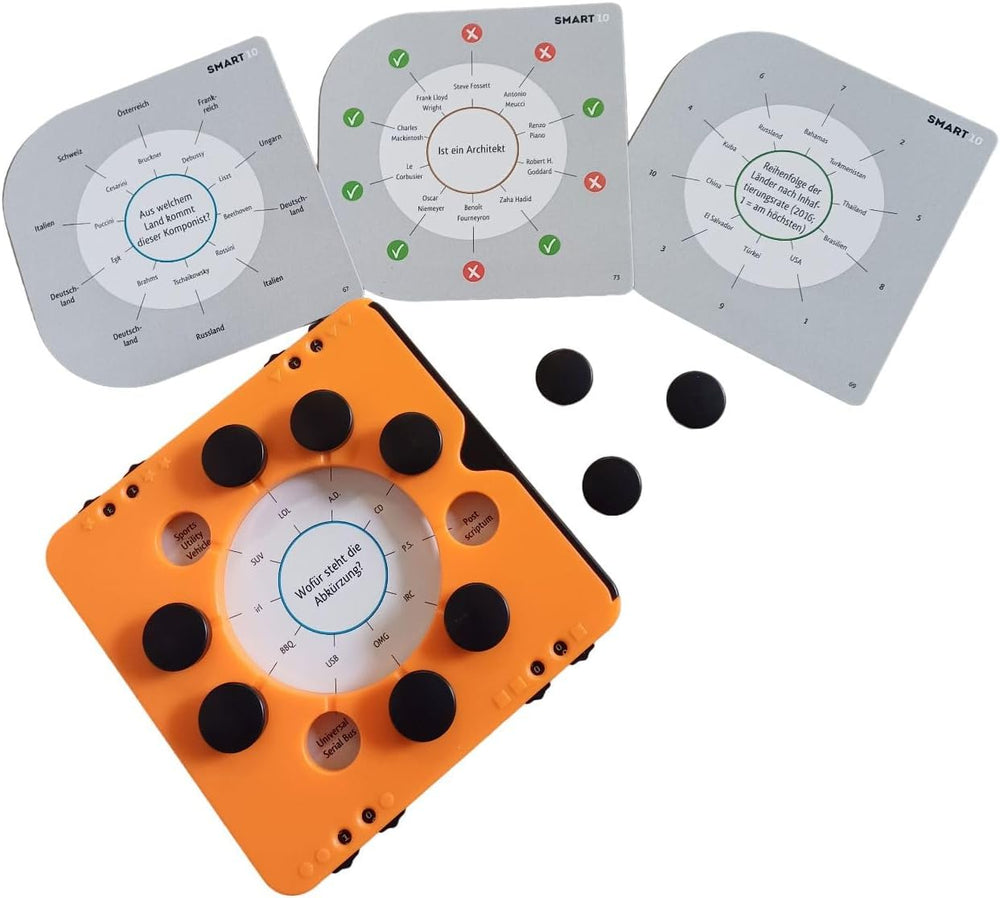 Piatnik 7167 - Smart 10 | Revoluční všestranná desková hra | Pro nadšence kvízů | Kdo je králem kvízů? | Věk 12+ | Otázky znalostí od A do Z | Pro domov i pryč