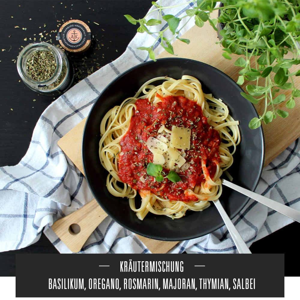 Ankerkraut Italienische Kräuter, mediterranes Universalgewürz für Pasta, Pizza and Salade, 25 g in Korkenglas