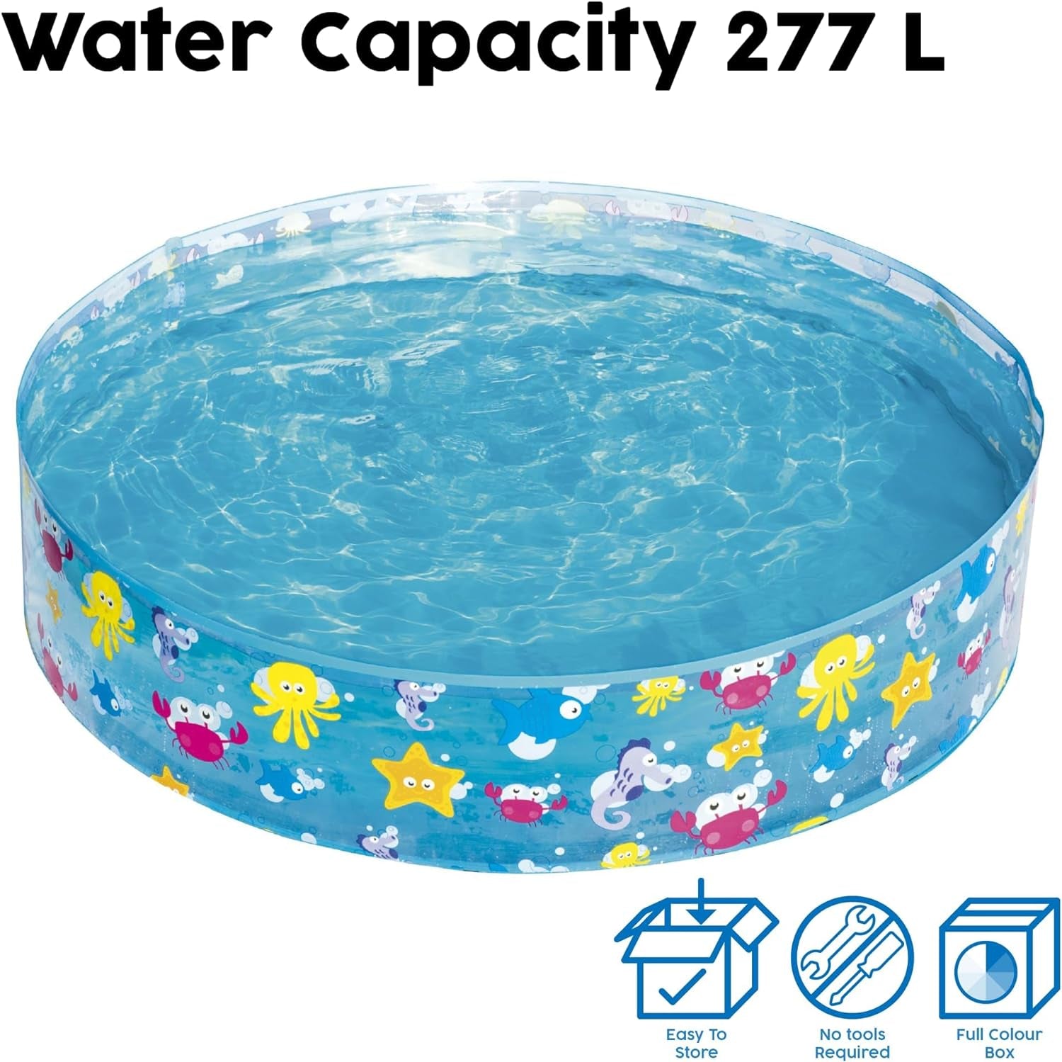 Dětský bazén Bestway FillN Fun, Sparking Sea, 122 x 25 cm, BW55028, Multicolor, 122 x 122 x 25 cm