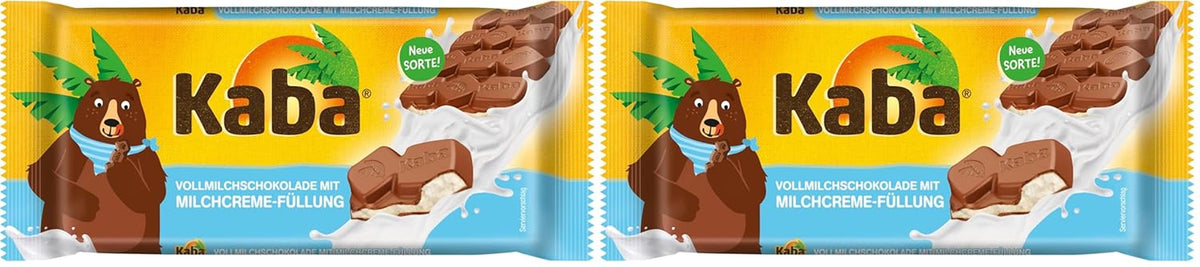 Kaba Čokoládová tyčinka s plnotučným mlékem a mléčnou smetanou 90g tyčinka rozpouštějící čokoládu s lehkým mléčným krémem a originální příchutí Kaba (balení 2 ks)