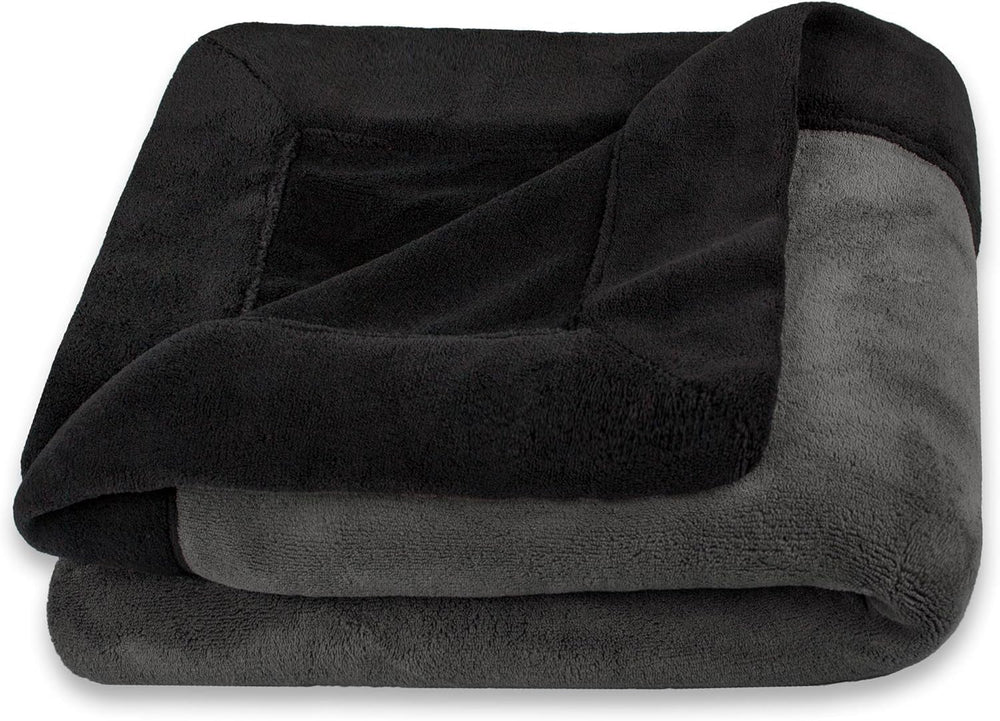 Celinatex pătură pufoasă 150 X 200 Cm albastru deschis pătură canapea cald pătură moale microfibră Fleece Oeko-Tex Montreal Paturi si Cuverturi Besuche den CelinaTex-Store Negru / gri închis 150 X 200 Cm