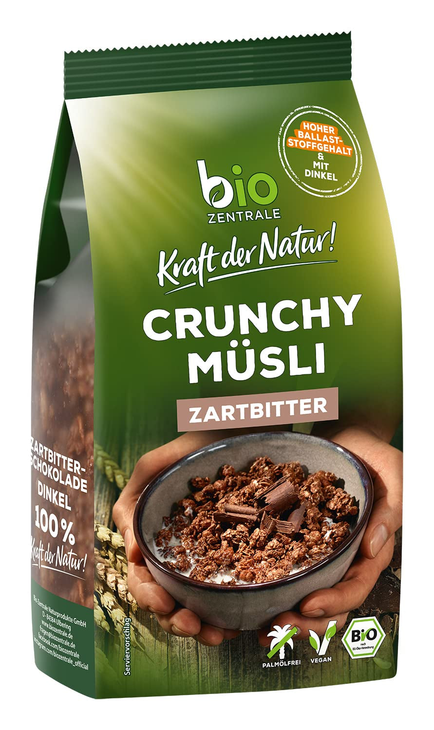 Křupavé müsli s lesním ovocem Biozentrale | 375 g bio müsli | Ideální na snídani a šálek müsli s sebou | Alternativa k müsli tyčinkám