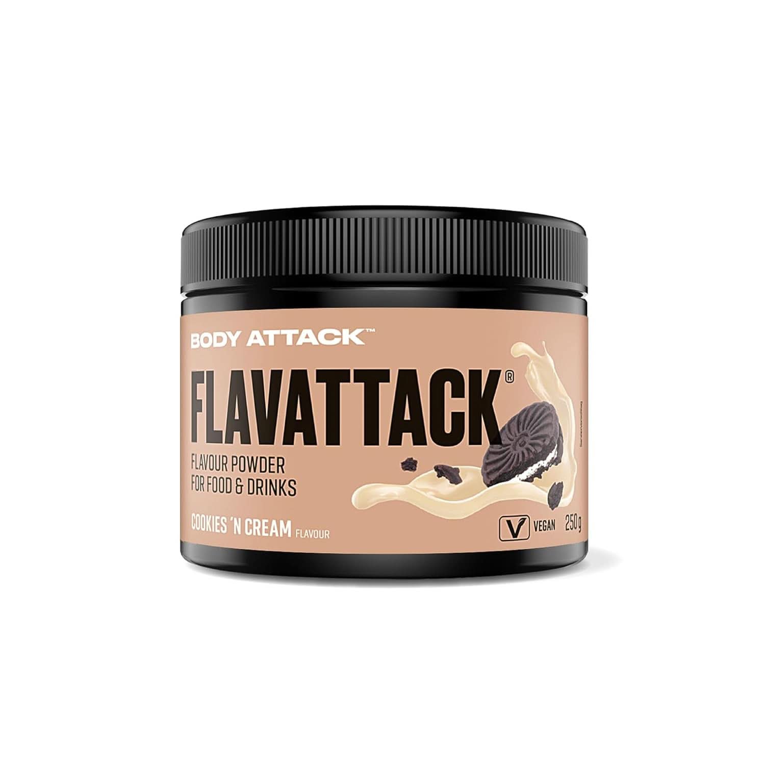 Body Attack Flavattack®, Double Choc Brownie, 250 G / 83 porcí Aromas Naty Shop 250 gramů Cookies N Cream
