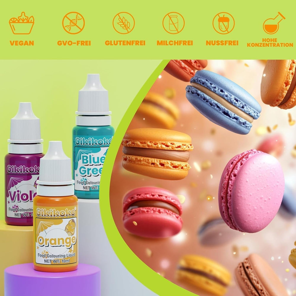 Tekutá nebo gelová potravinářská barviva, různé velikosti a barvy Naty Shop