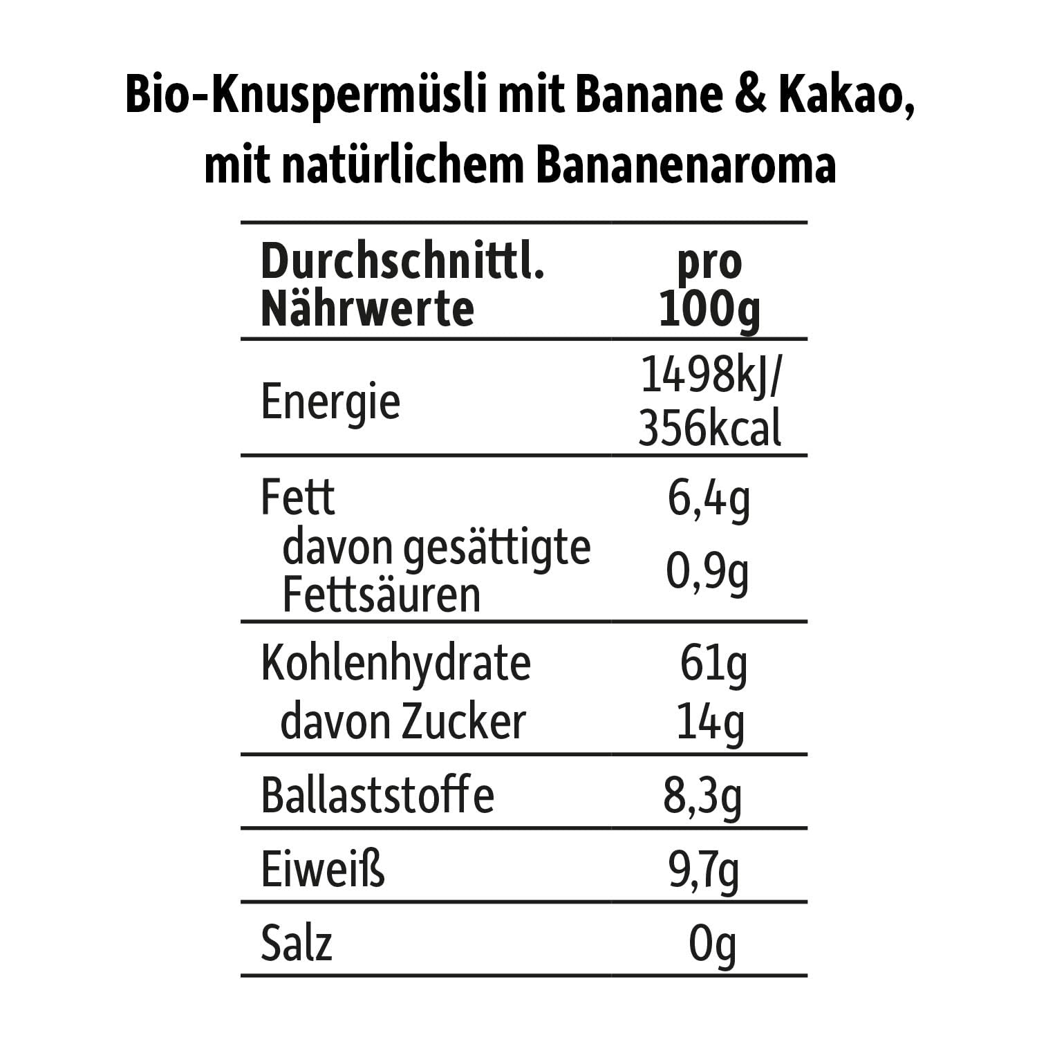 FRECHE FREUNDE KIDS, Bobs & DIKKAs Křupavé banánové kakaové müsli, křupavé čokoládové müsli pro děti, nízký obsah cukru, bez přísad, 100% vegan, 6 kusů (6 x 280 g)