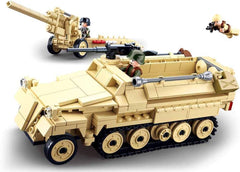 WWII - Deutsches Halbkettenfahrzeug [M38-B0695], Spielset , Klemmbausteine, Soldaten, mit Spielfigur, Armáda WWII, Für Kinder ab 4 Jahren, Sluban SL95566