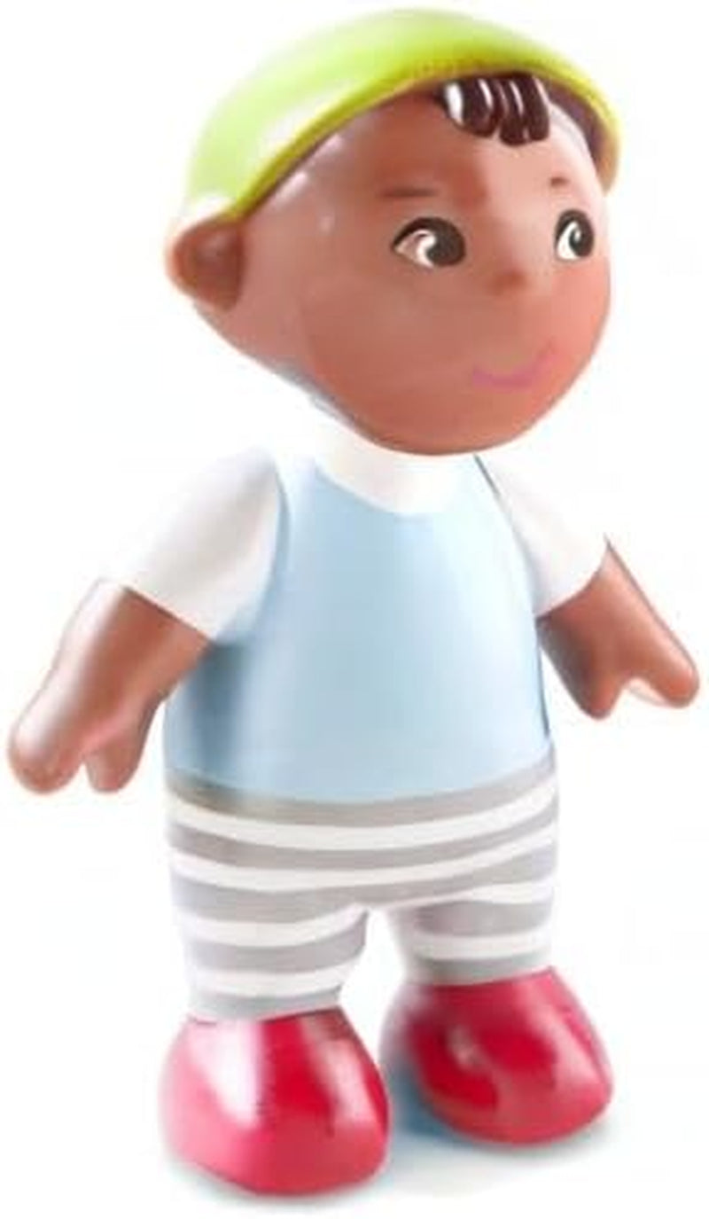 HABA 306696 - Set de joacă Little Friends Family Time, accesorii pentru păpușă flexibilă, vârste 3+