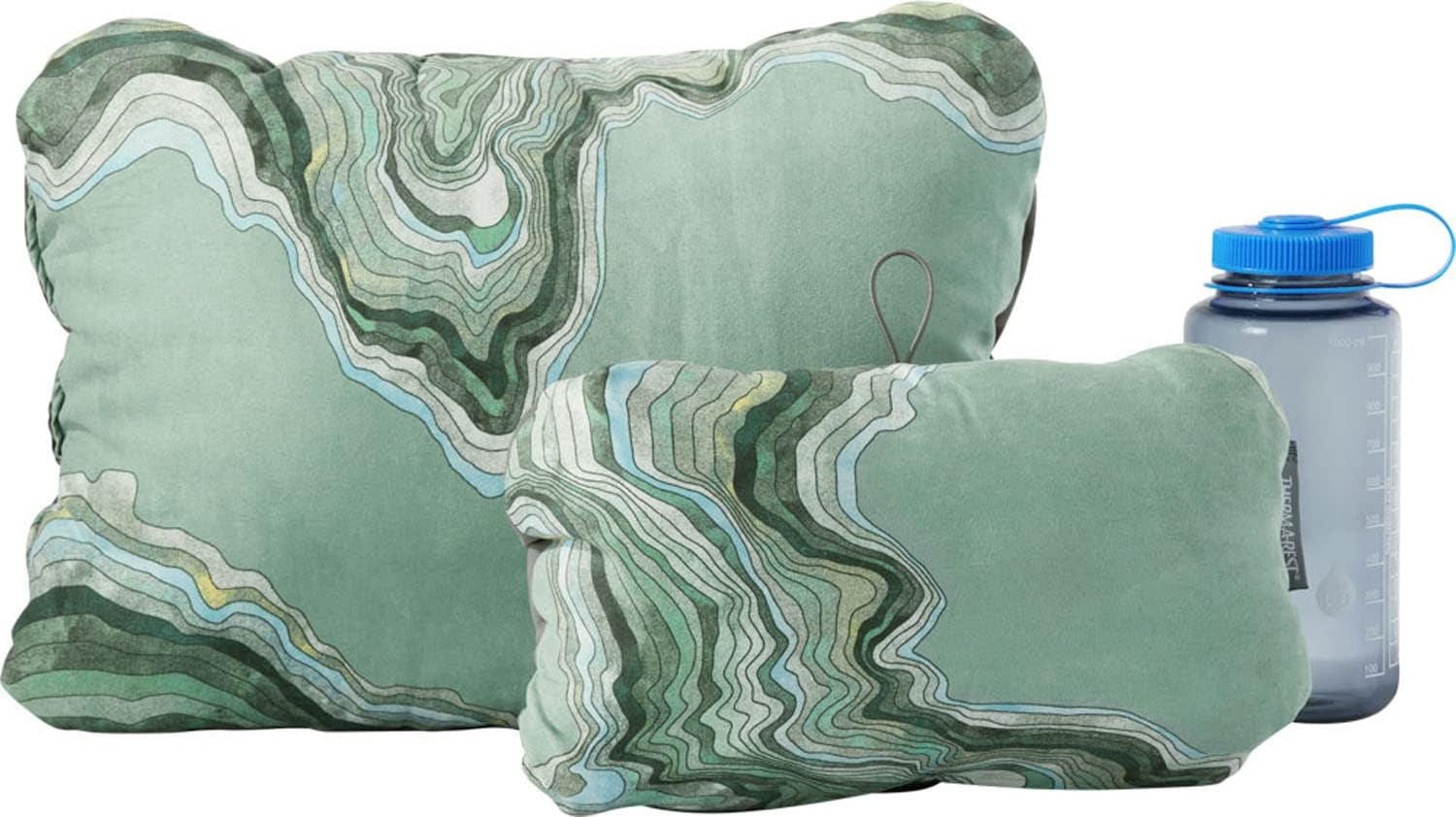 Therm-A-Rest Cascade Pernă compresibilă cu cordon, Pernă de camping, Culoare: Topowave, Dimensiune: L Perne calatorie Naty Shop