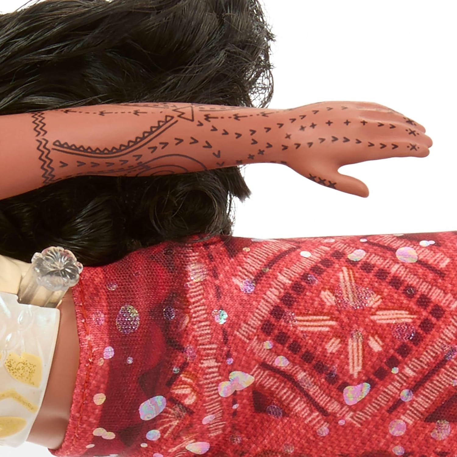 Jucării Mattel din Disney Moana 2, păpușă de modă Tautai Moana care înoată cu 2 accesorii, vârf și picioare care își schimbă culoarea pentru mișcări de înot, inspirată din film, JFF09