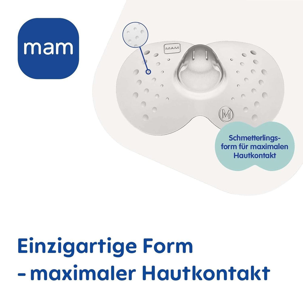 MAM Stillhütchen Größe S (Ø 17 Mm) Im 2Er-Set, Extra Weiche Brusthütchen Zum Schutz Beim Stillen, Brustwarzenschutz Für Maximalen Hautkontakt Zwischen Mutter Und Kind Příslušenství Jídlo a kojení Bebe Naty Shop