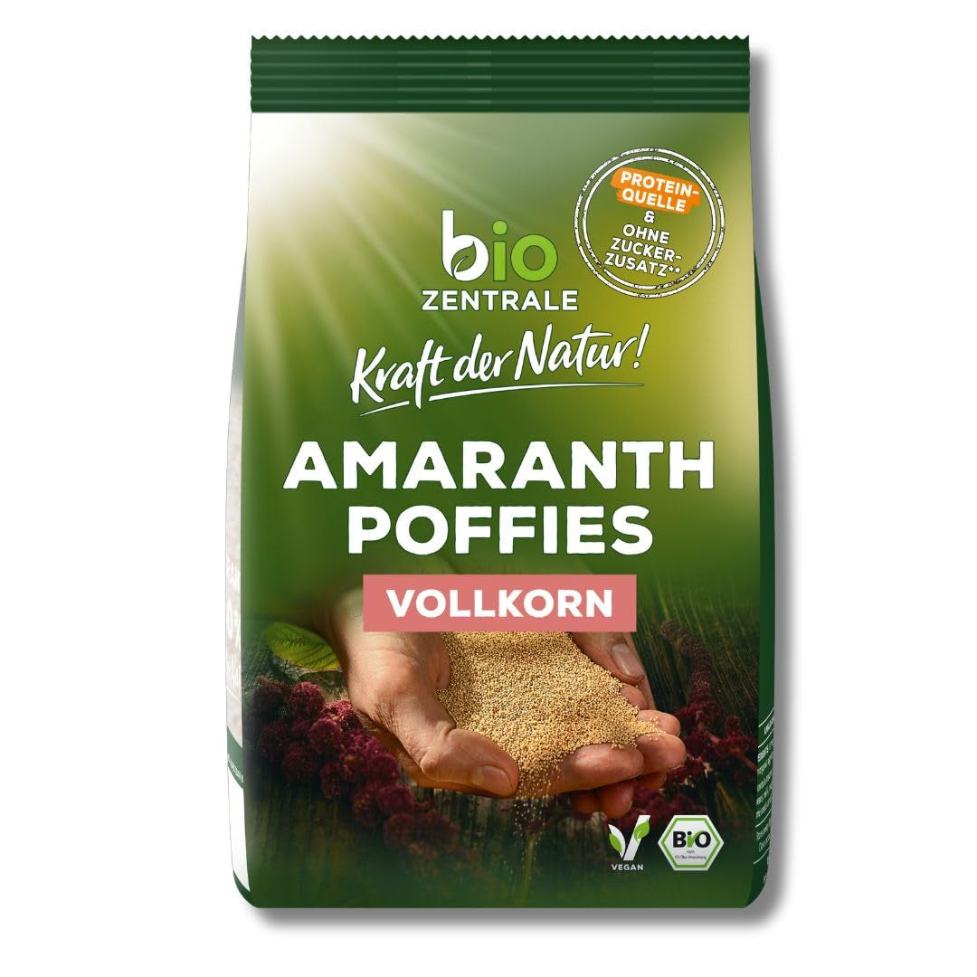 Biocentrální amarantové obláčky | 125 g | vegan | malá expandovaná amarantová zrna | zdroj bílkovin | na müsli, jogurt a barevné snídaňové misky