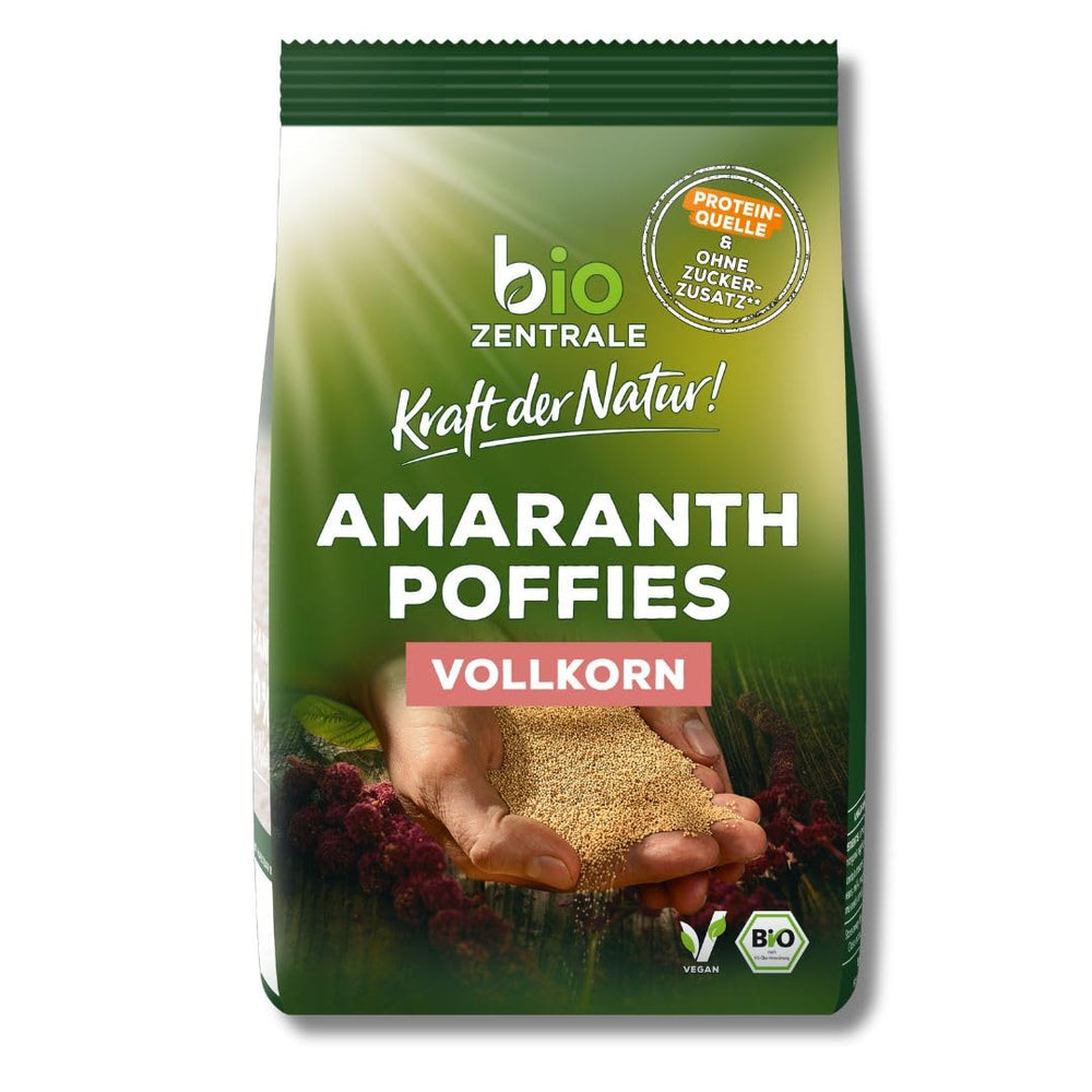 Biocentrální amarantové obláčky | 125 g | vegan | malá expandovaná amarantová zrna | zdroj bílkovin | na müsli, jogurt a barevné snídaňové misky
