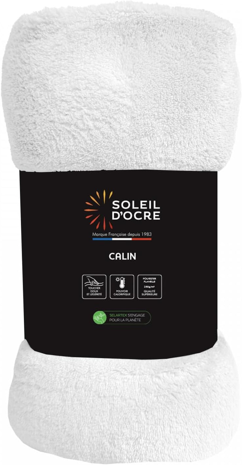 Soleil D'Ocre, flanelová deka, 220 X 240 Cm, Calin, hnědá Peřiny a přikrývky Naty Shop White 220 X 240 Cm