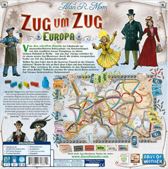Asmodee, Ticket to Ride: Europe, Days of Wonder, Základní hra, Rodinná hra, Stolní hra, 2–5 hráčů, Věk 8+, 30–60 minut, Němčina