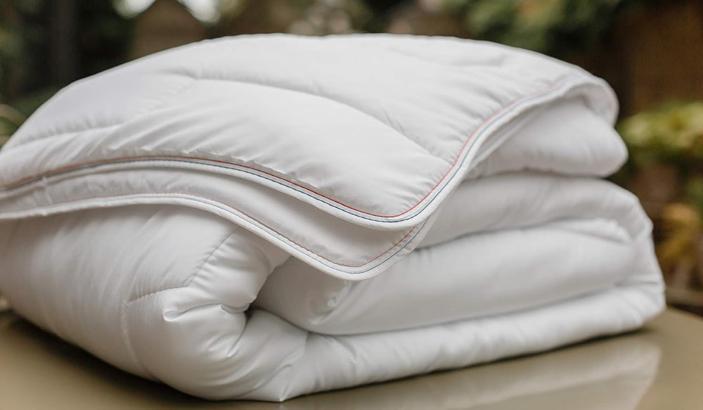 Plapumă din bumbac Percale, 240 X 220 cm, de înaltă calitate, 100% bumbac Percale, moale și confortabil, rezistent, finisaj fin, fabricat în Franța, alb Plapumi si pilote Naty Shop