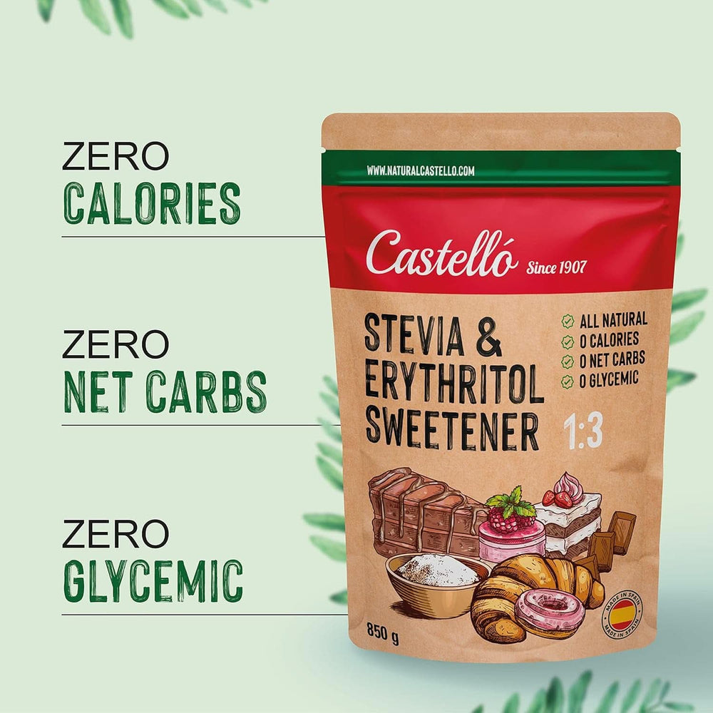 Stévie + Erythritol 1:3 sladidlo, 1G = 3G cukr, 850 gramů Sladidla Naty Shop